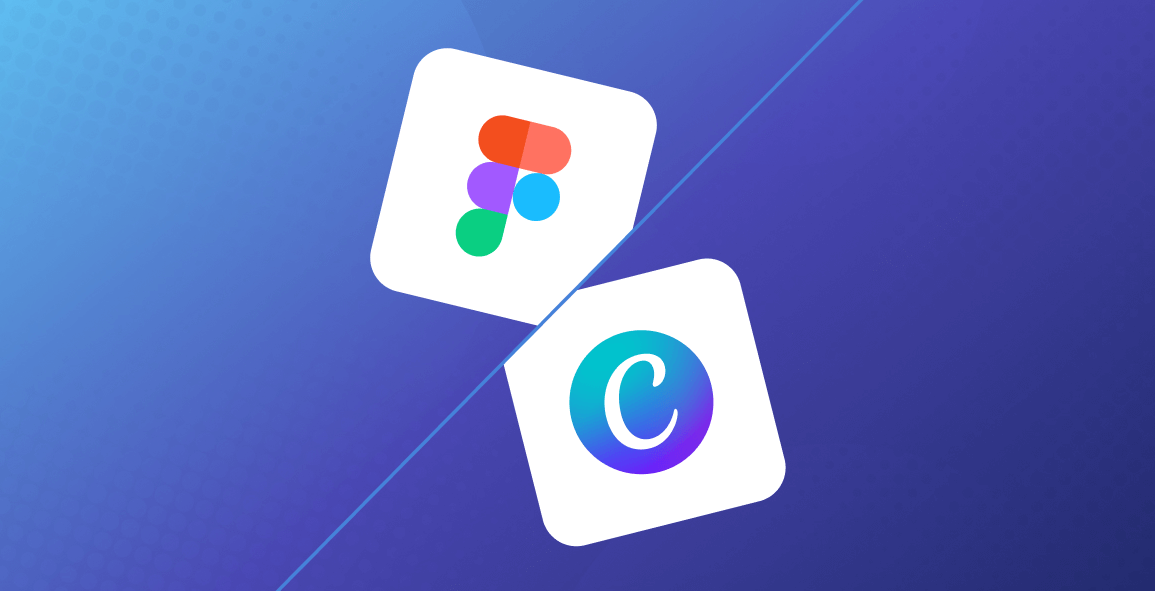 Card com a logo do Figma e do Canva